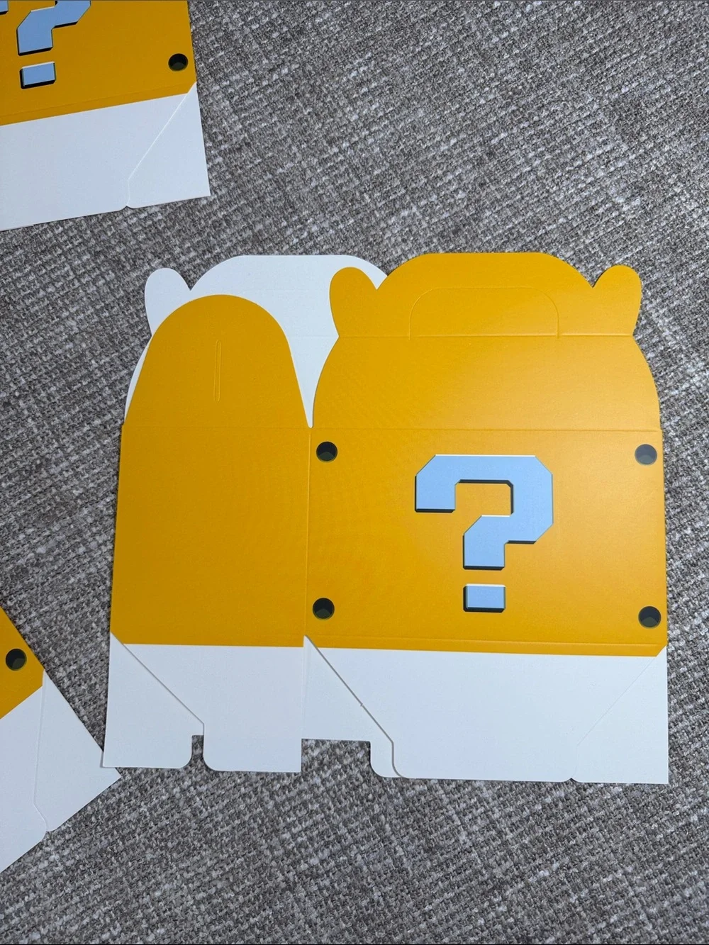 Yellow Question Mark Favor Boxes - Set of Precut Foldable Boxes 30ct super Mario
